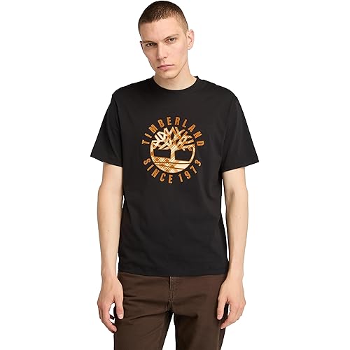 Timberland Men's Holiday Front Graphic Short Sleeve