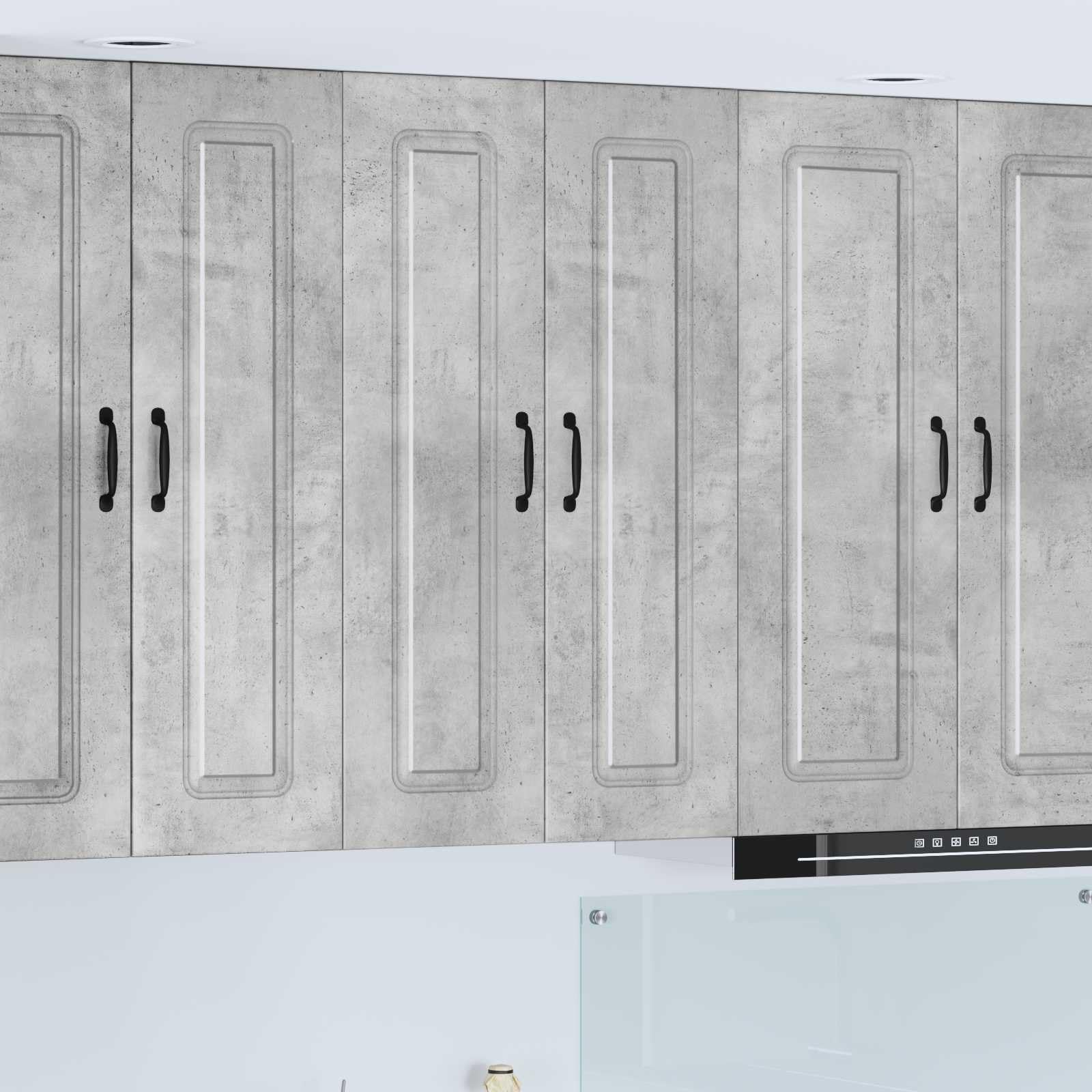 Mobile da cucina in legno cemento grigio, 60 x 31 x 100 cm, con 3 ripiani e 2 ante, molto spazio, autoportante, armadietto multiuso ideale per cucina, cantina, piano di lavoro, stoccaggio