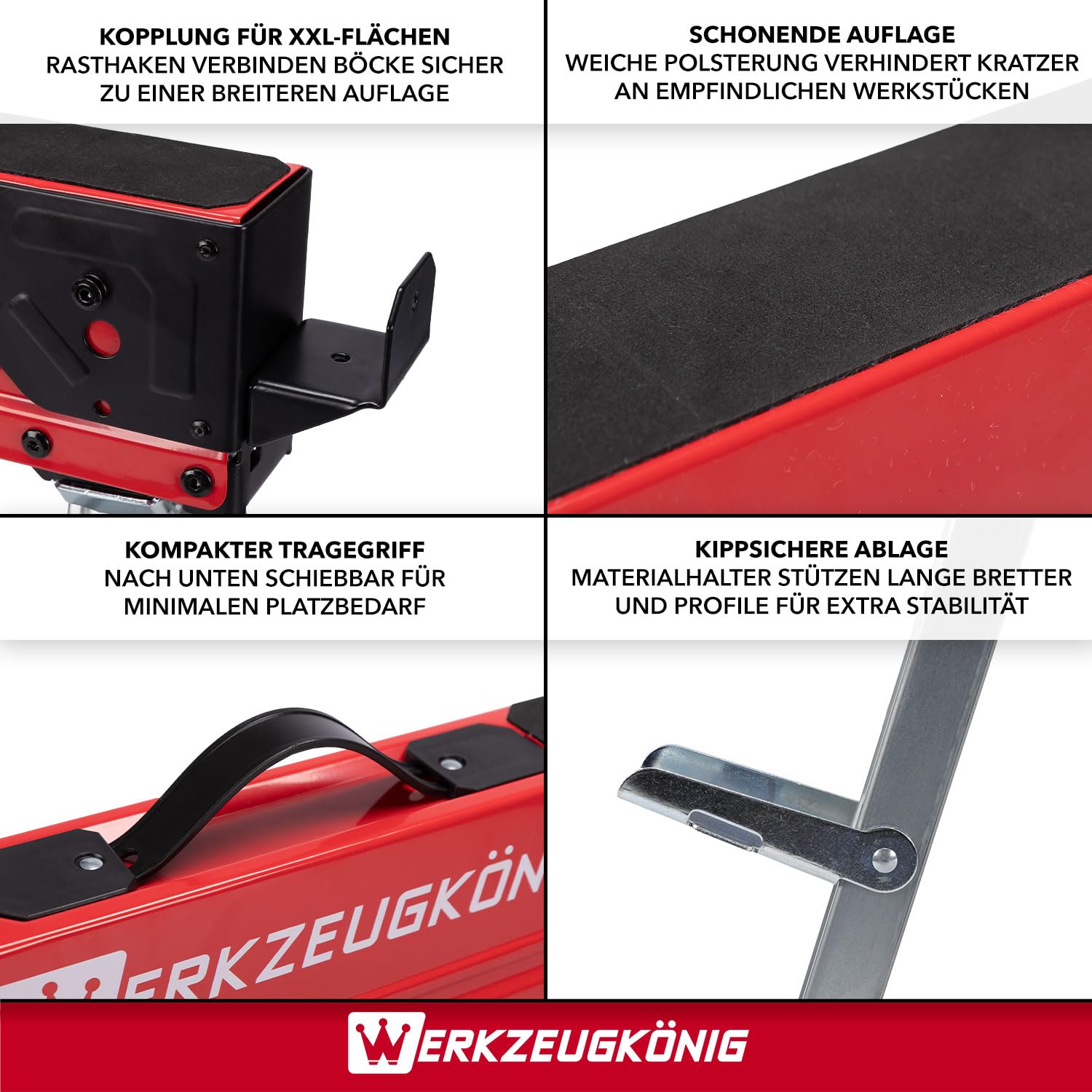 2 Stück Arbeitsbock Sägebock HEAVY DUTY Gerüstbock - zusammenklappbar – bis 500 kg belastbar