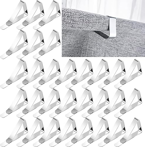 60 clips para mantel, clips de mesa de picnic resistentes, abrazaderas de acero inoxidable, soportes para manteles de mesa, ideales para el hogar,