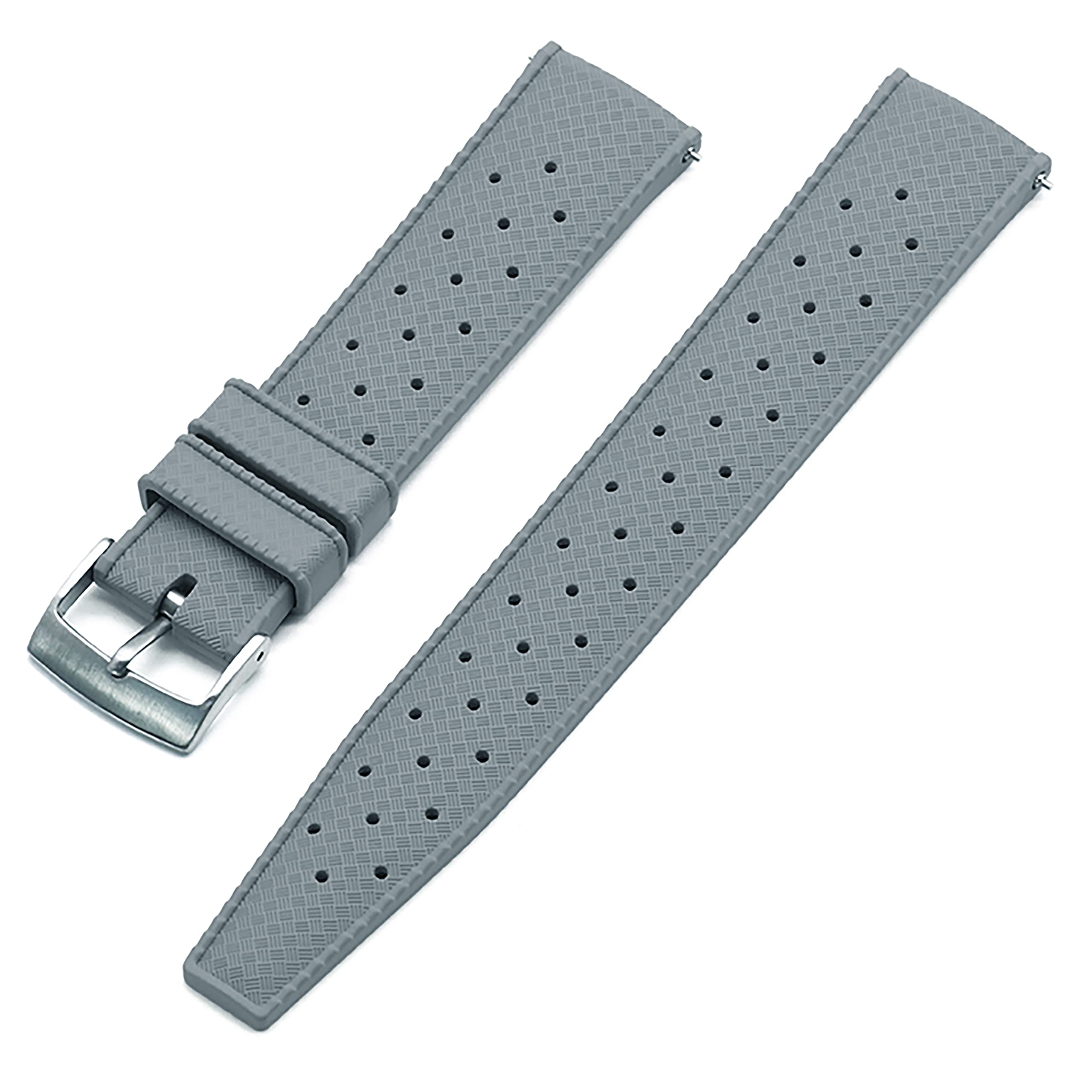 WAMD Quick Release FKM Rubber Watch Strap - Tropic (Gray, 22 mm) (B0BBSGNC38) Amazon Price History, Amazon Price Tracker