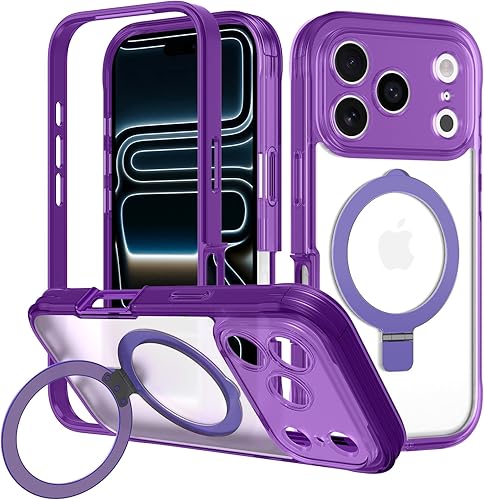 Casehas for iPhone 17 Pro Max Case with Magnetic Invisible Stand [Compatible wit