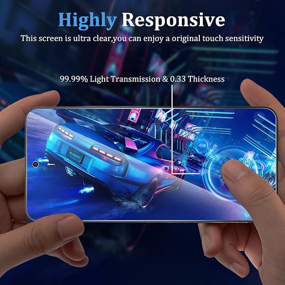 For Honor 400 Smart 4G/5G Screen Protector, 2 Privacy Tempered Glass Film + 2 Camera Lens Protector, Support Fingerprint Unlock, Anti-Shatter, Anti-Scratch, Easy Installation, Case-Friendly