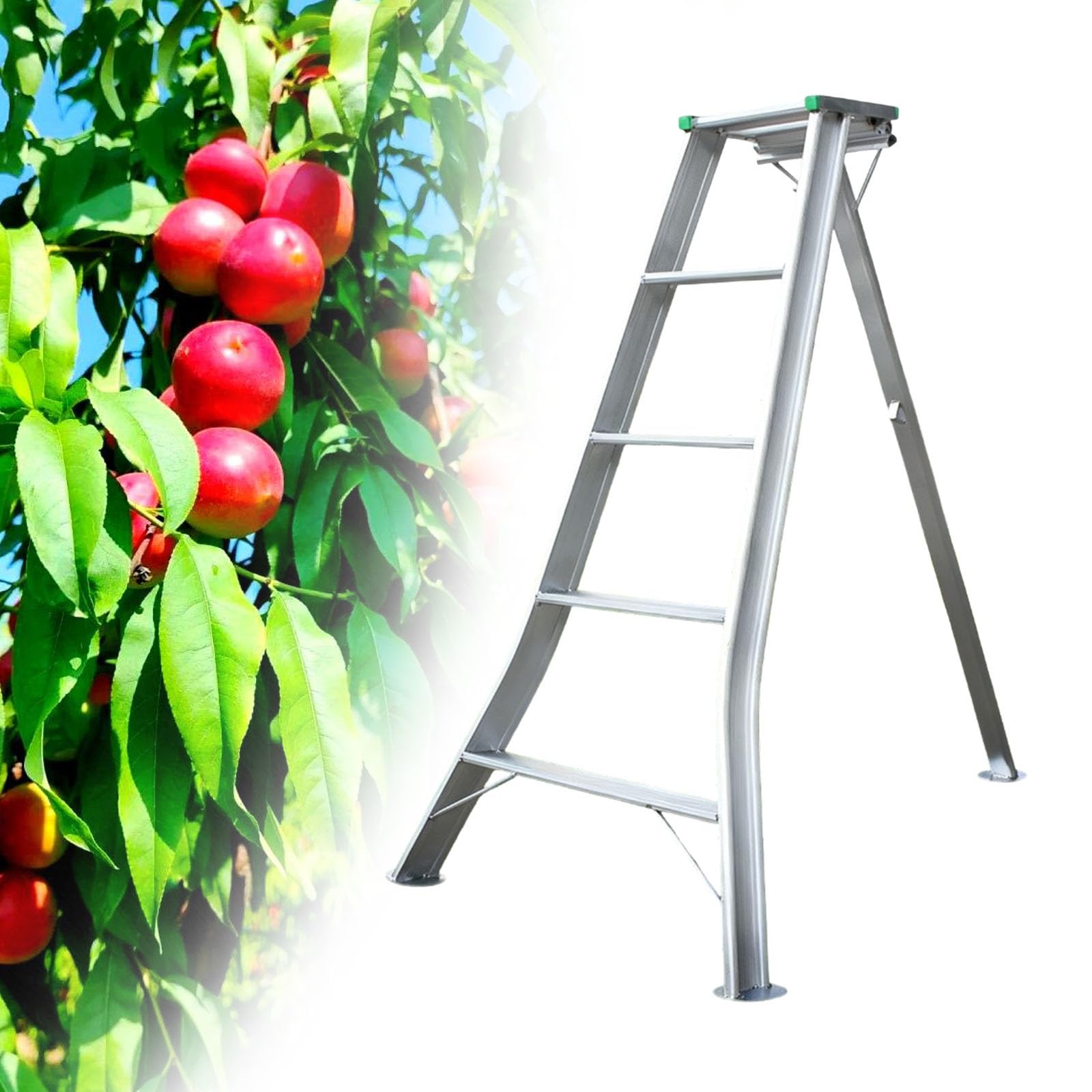 Escalera de poda para Patio, Escalera trípode de Aluminio