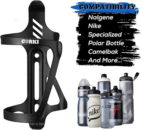 Miniatura 3 de Corki Cycles - Jaula para botellas de agua con carga lateral derecha, soporte para botellas de agua para bicicletas de carretera y montaña, 2