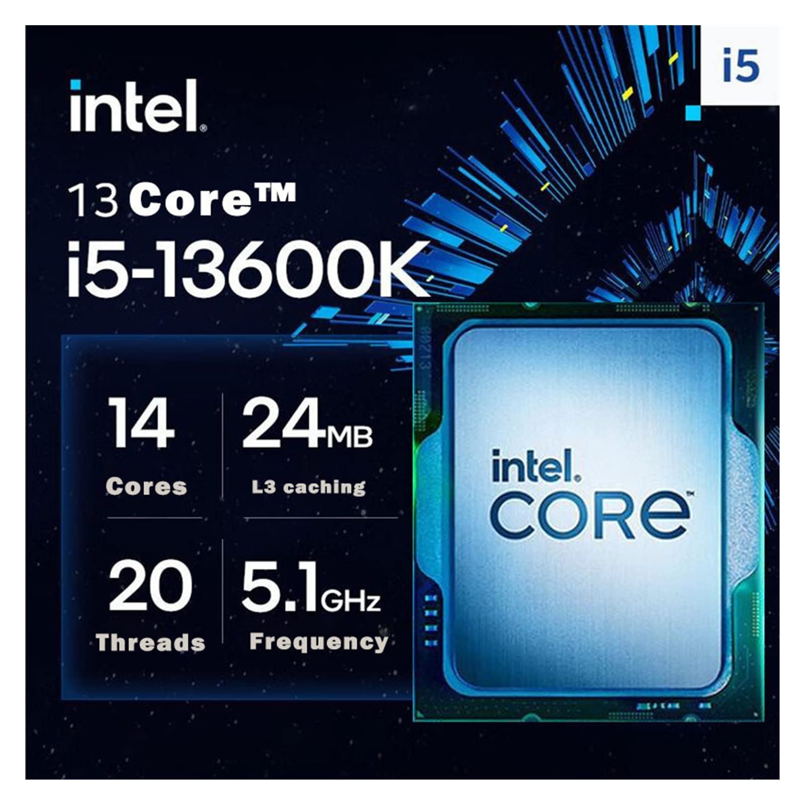 CPU Intel Core i5-13600K CPU CPU c I5-13600K I5 13600K 3.5 GHz 14-Core Prosesor CPU 20-Thread