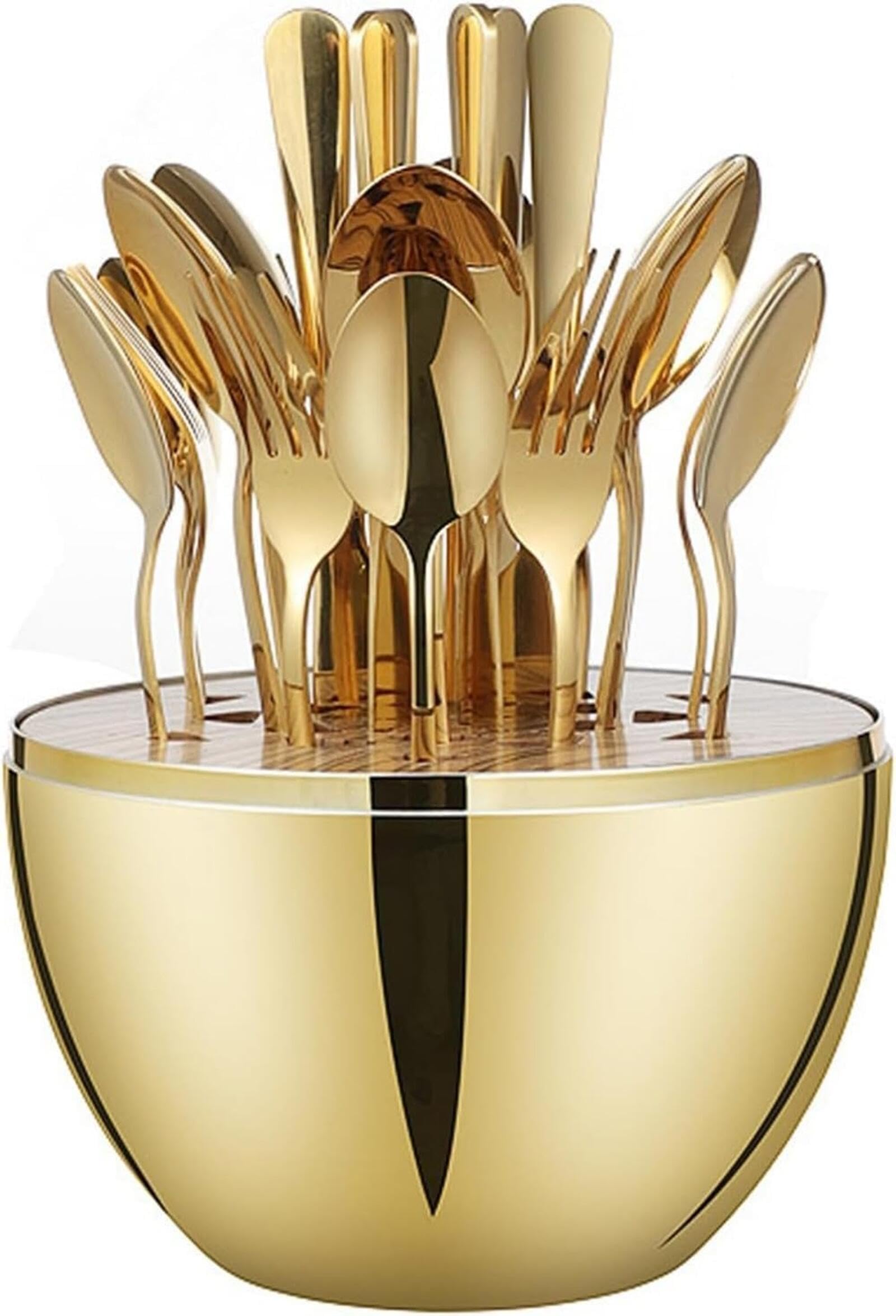 Amazon｜おしゃれナイフフォークスプーン24点セット 卵形 収納ボックス