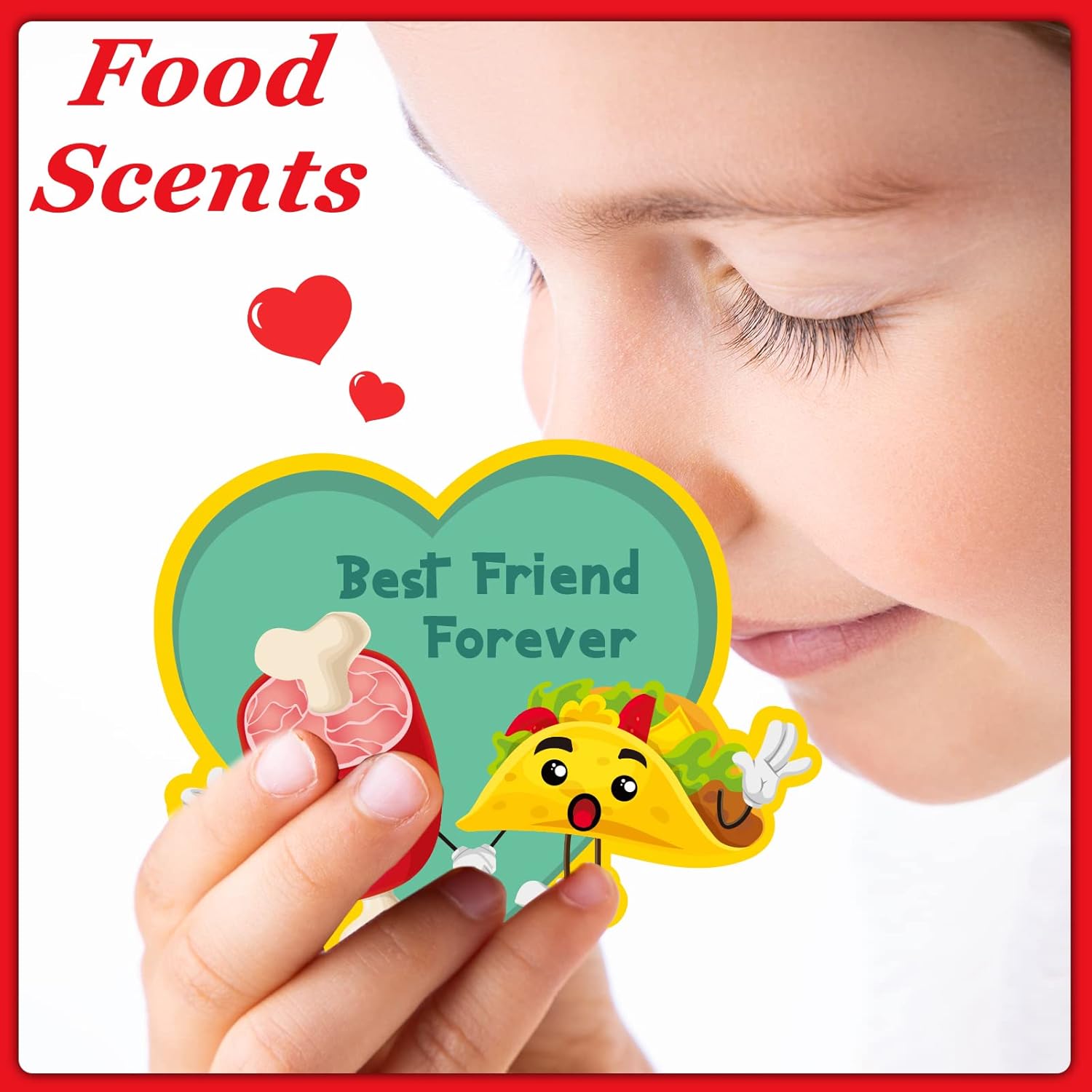 72 Pcs Valentine's Day Scratch & Sniff Pencil Toppers Cards Set for Kids, Valentines Gift Toppers Cards with 36 Pencils for School Exchange Presents Teacher Prizes Student Classroom Party Favors