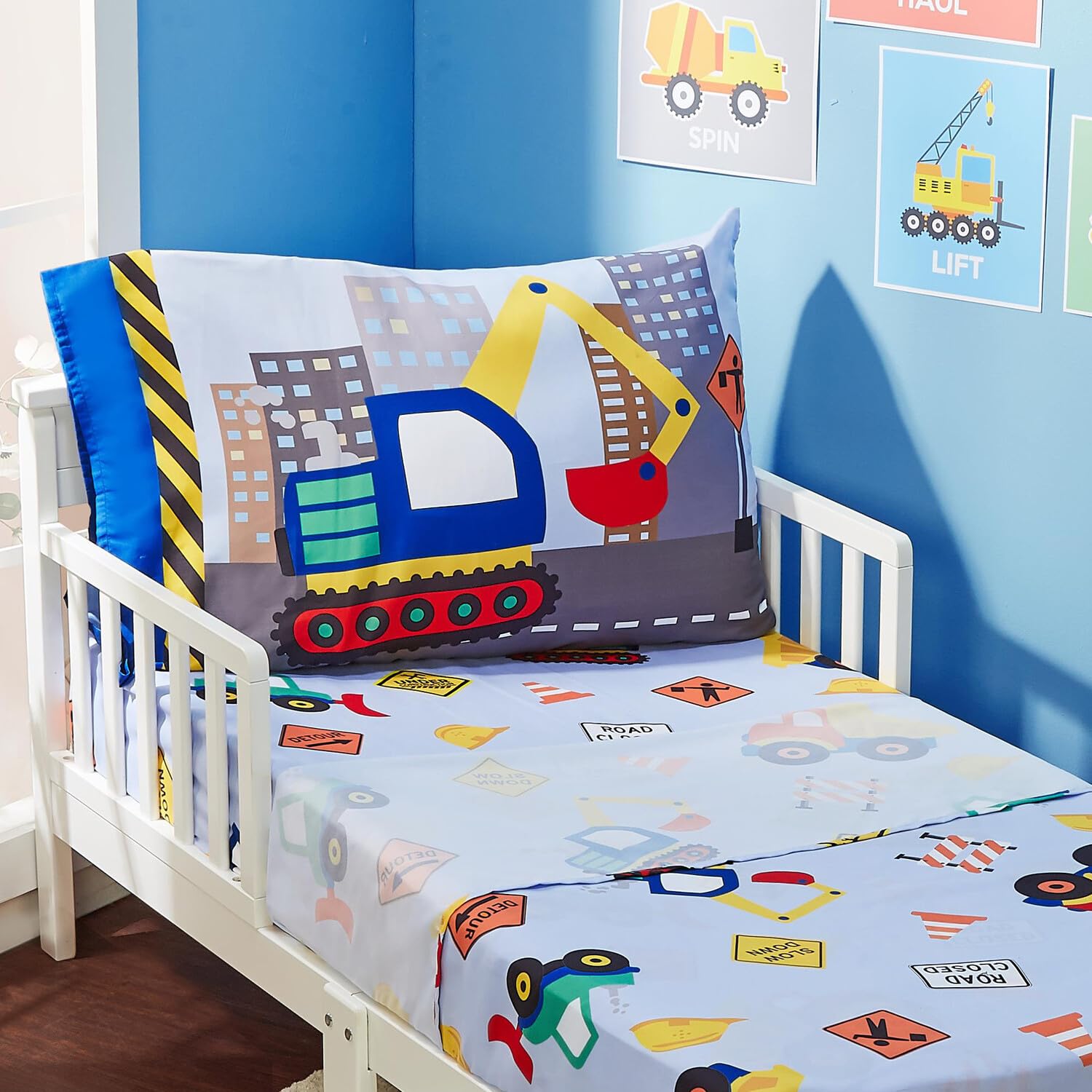 Juego de sábana bajera y funda de almohada para niños, de microfibra suave, transpirable e hipoalergénica