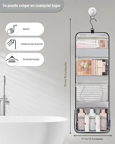 Miniatura 4 de Relavel Neceser colgante para viajar, 01 Negro, L
