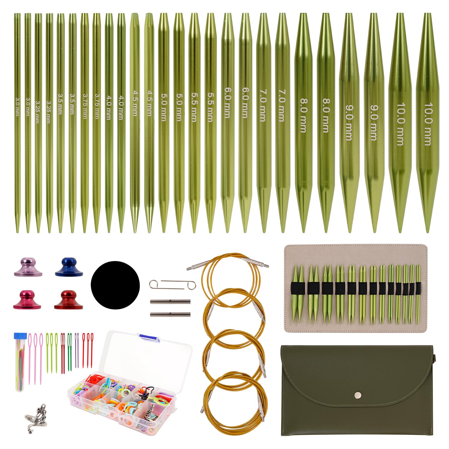 Photo 1 of **SEE NOTES***Interchangeable Circular Knitting Needles Set Includes 13 Pairs of Premium Aluminum Needles and Knitting Tools Box for Knitting Projects Use