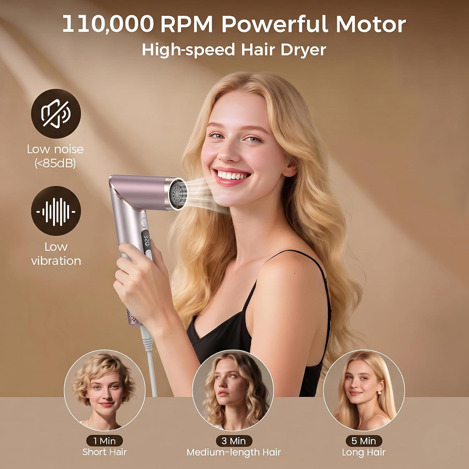 Hot Air Styler & Blow Dryer Brush (Purple)