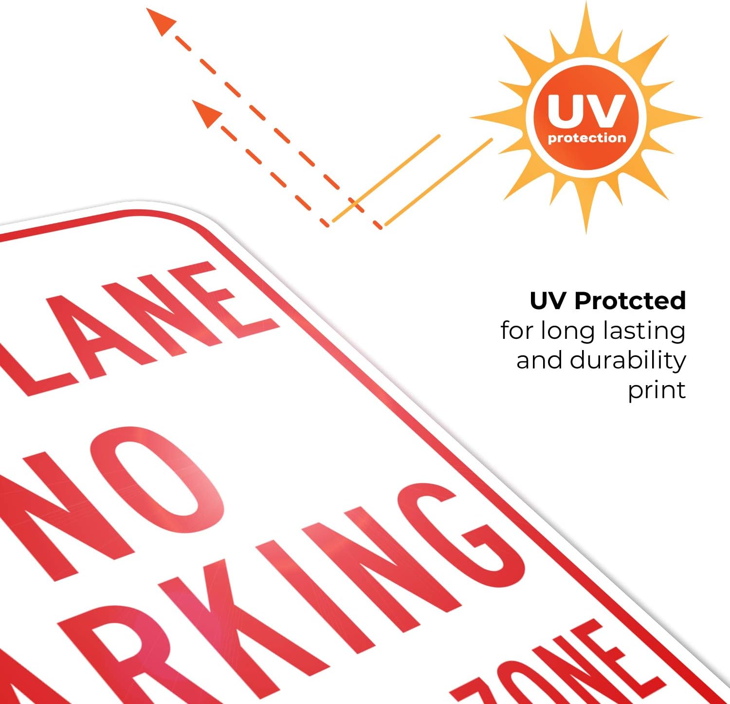 Fire Lane No Parking Tow Away Zone Sign, 12x18 Inches, Rust Free .063 Aluminum, Fade Resistant, Made in USA