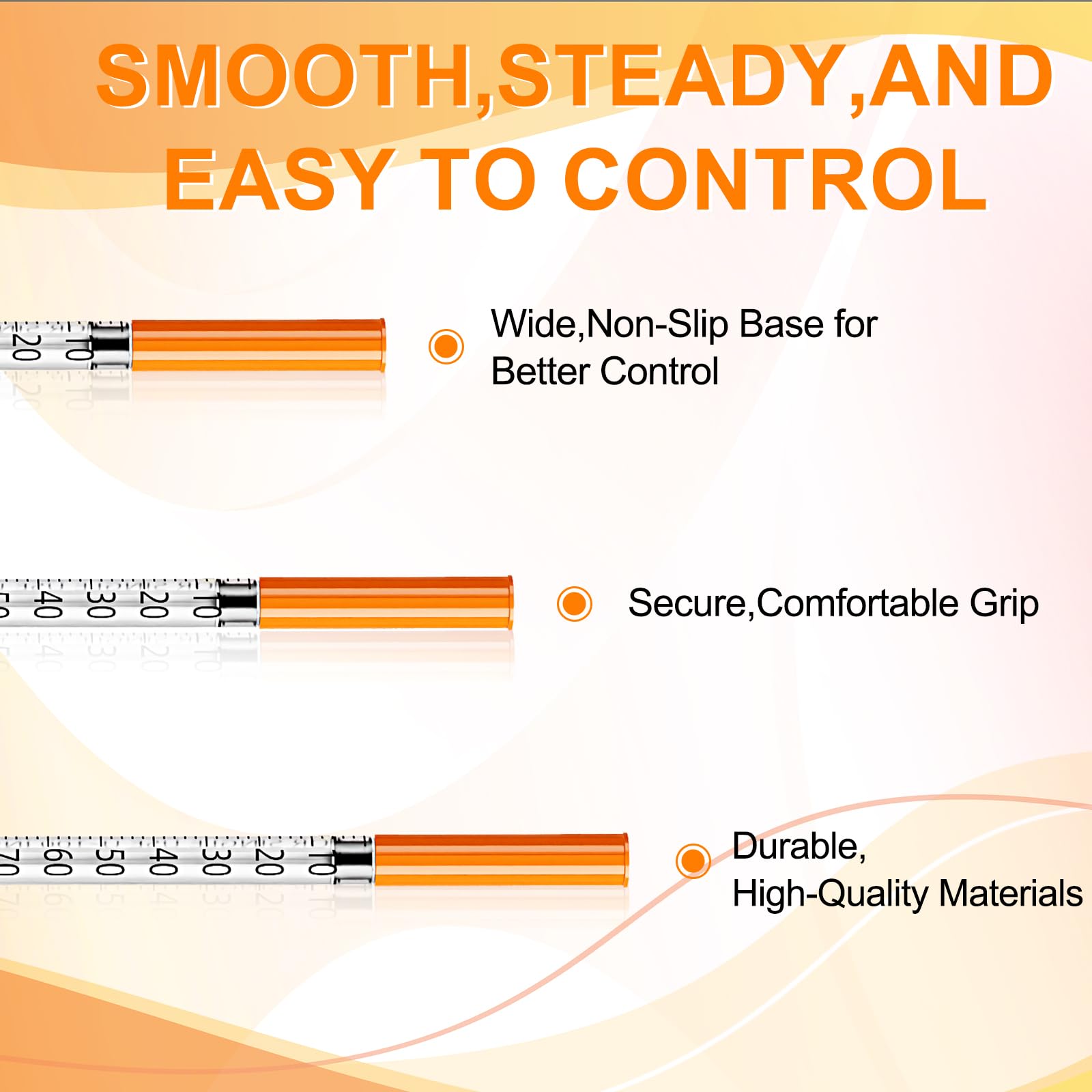 0.5ml 29Ga 1/2" (13mm) Syringes, 0.5ml/cc Disposable Syringe for Industrial Laboratory, Individually Wrapped, 100 Pack — Amazon image 5