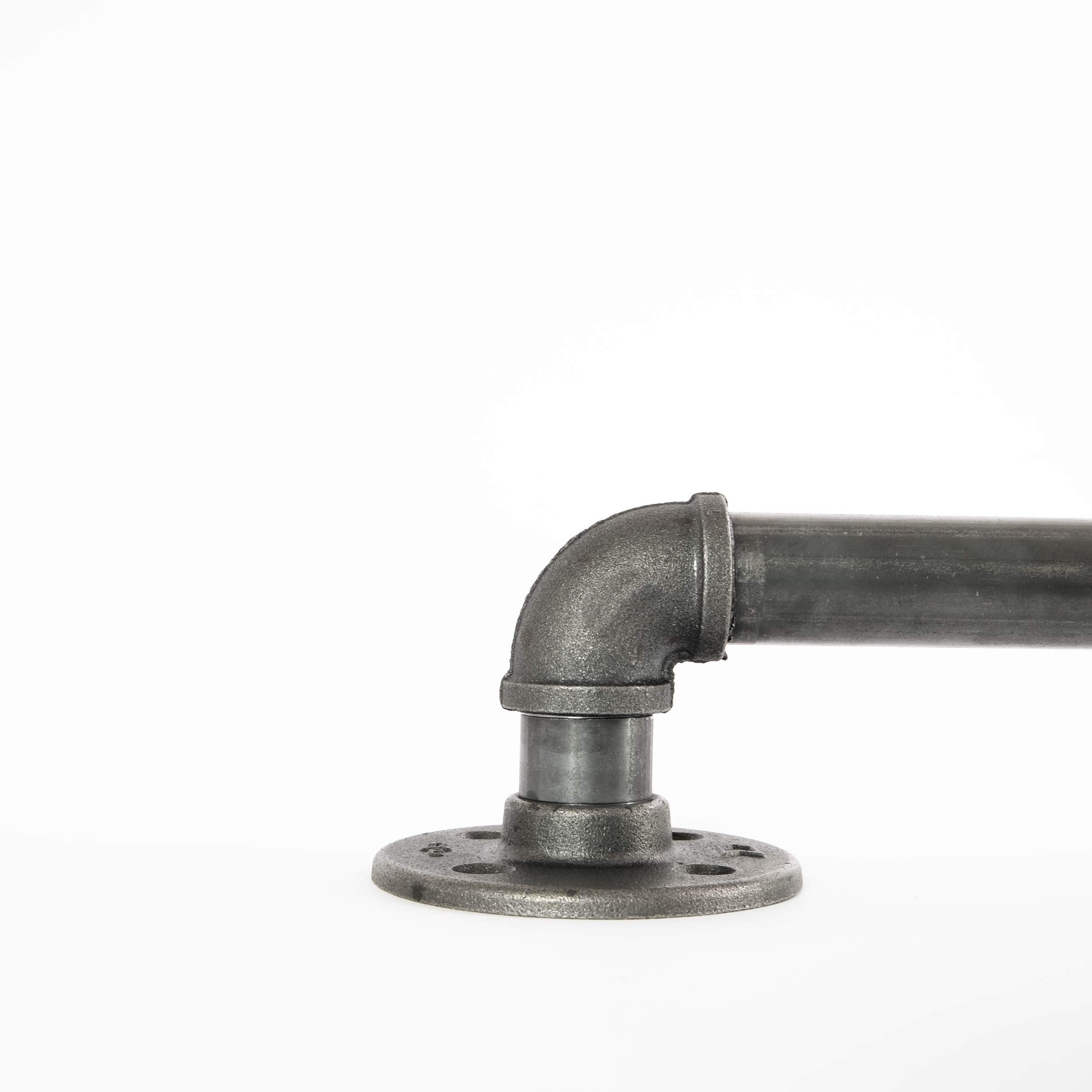 Natural Goods Berlin Flansch Pipe Fitting Gewindeflansch Metall " BSP Rohrhalterung Wandregal Temperguss Verbindungsflansch Rohre Wandmontage Eisen Vintage Möbel Industrial Style (5, 3/4 Zoll)