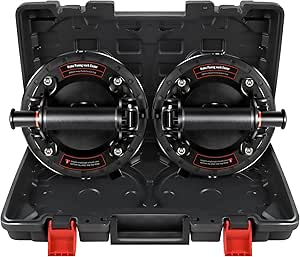 8 Inch Glass Suction Cups 2-Pack - Heavy Duty Vacuum Lifters, 480lb Capacity With Air Pump For Windows & Tiles