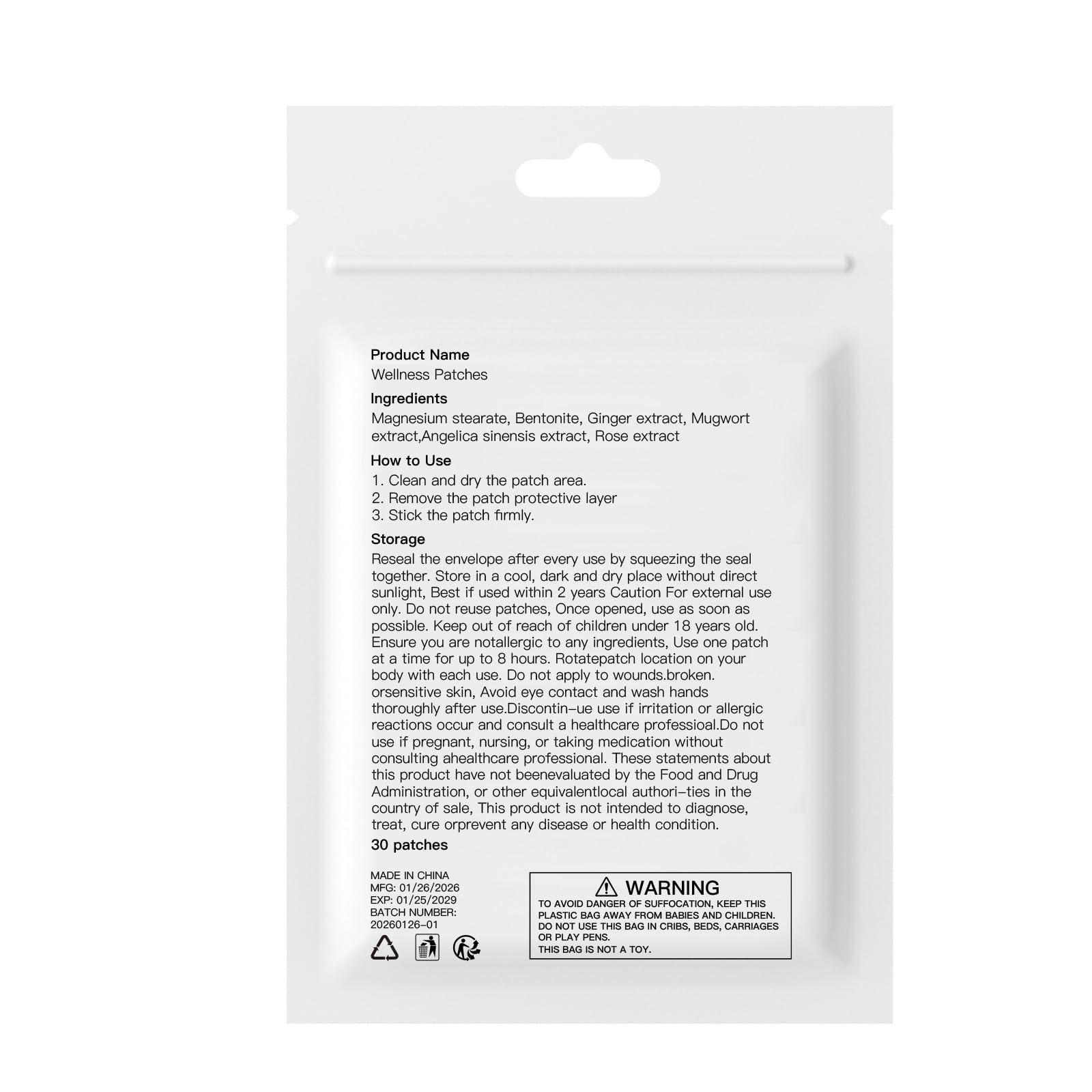 Patches - Natural Ingredients,8-Hour Long-Lasting Formula Support,Suitable for Men and Women's Body Care Patches,Can be Applied to Various Parts of The Body (90PCS) — Amazon image 7