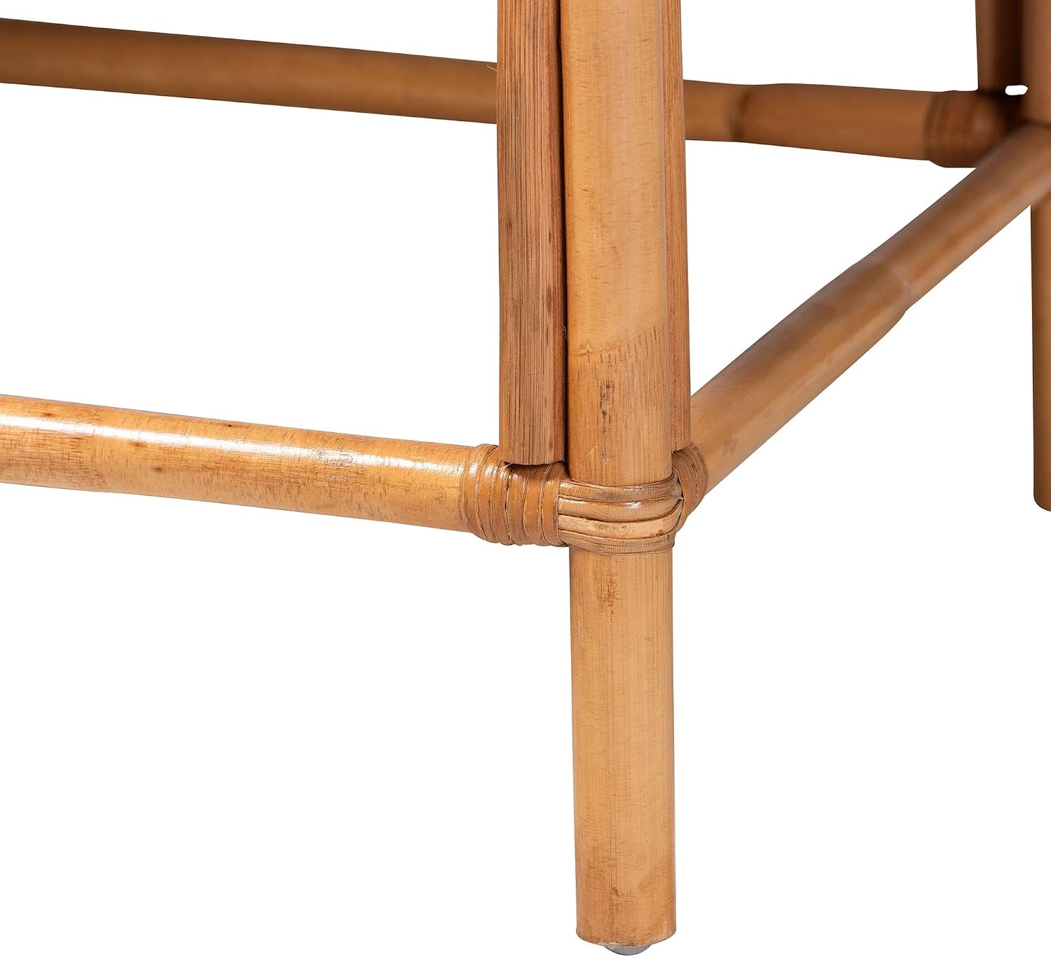 Bali & pari Adisa Natural Rattan Bench - Handcrafted Banquette with Woven Seagrass Seat and Open Back, Coastal Boho Accent Seating for Entryway, Dining or Living Room