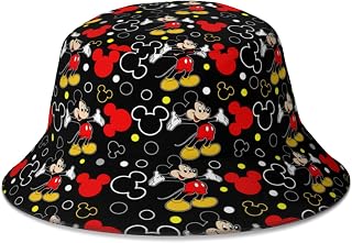 Cartoon Mouse Bucket Hat for Woman Men, Packable Reversible Cute Sun Hat Packable Fisherman Cap