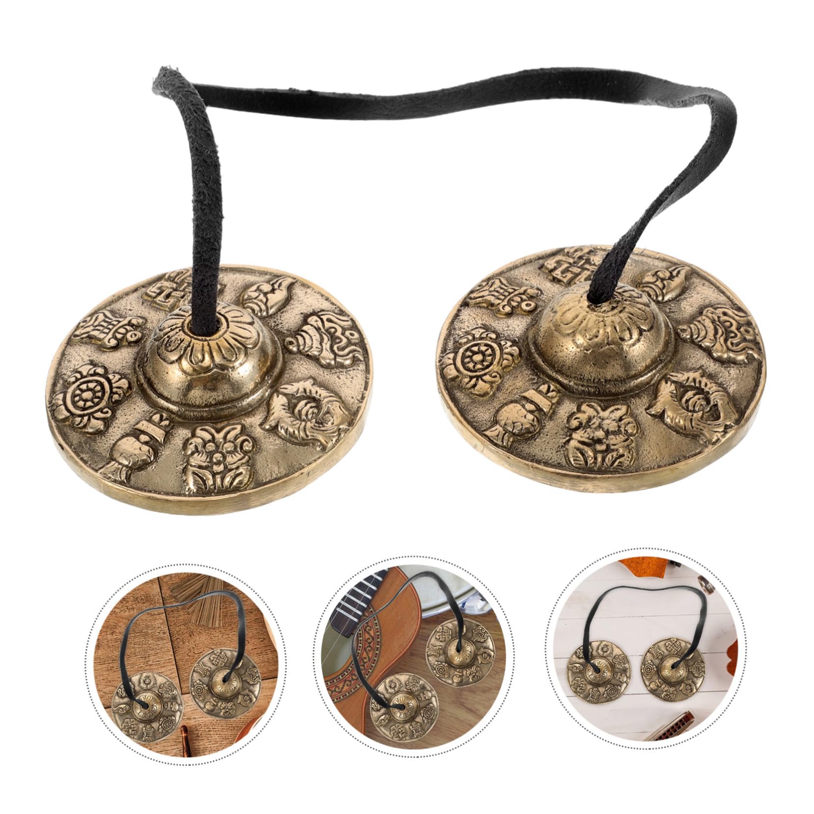 ifundom Tingsha Eccellente Sonora in Ottone per Meditazione Tibetana Campane Stili e Design Raffinato per Rilassamento e Pratiche Vajrayana