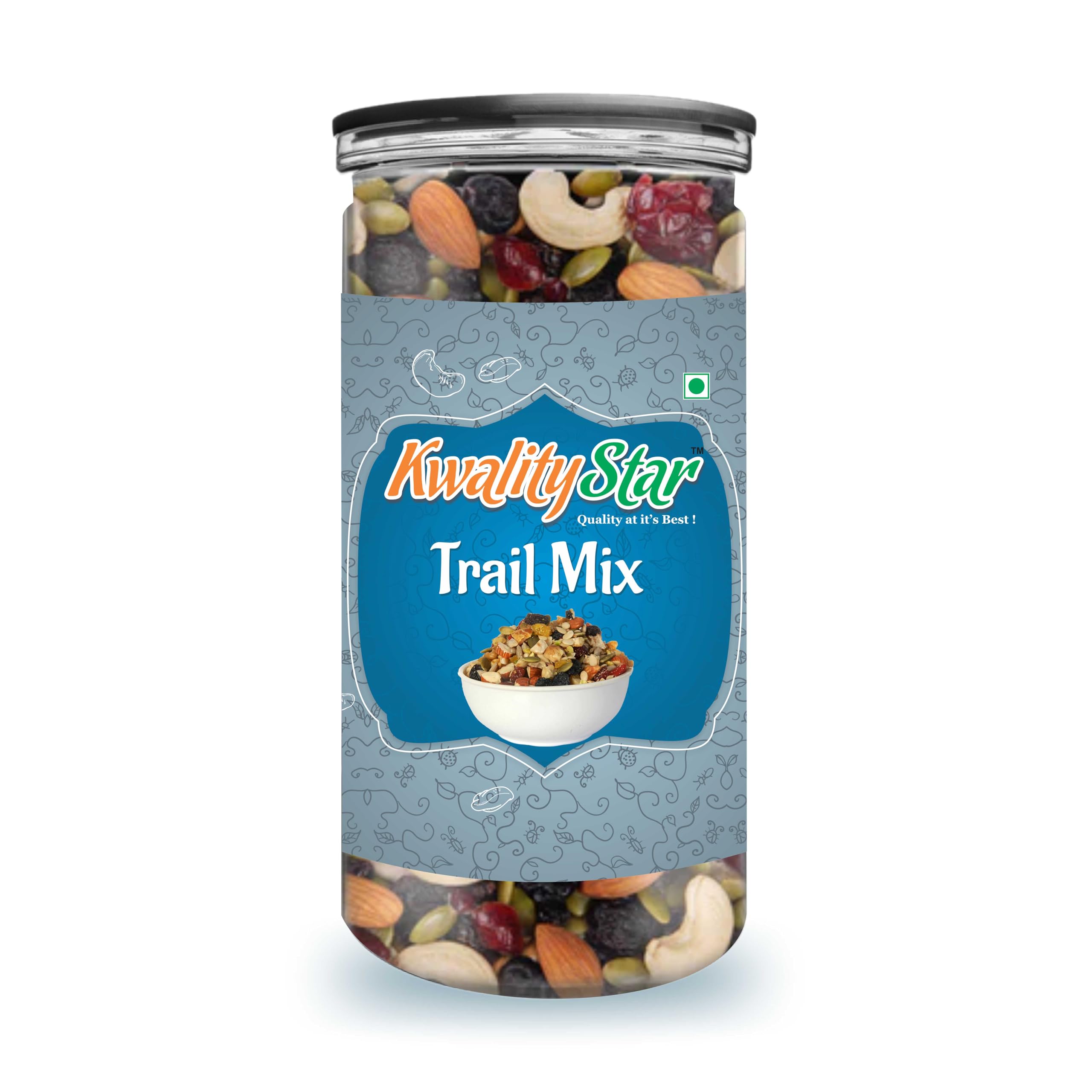Kwality Star Trail Mix – Healthy Snack for Energy & Immunity | Premium Dry Fruits, Seeds & Berries | 250g Jar-picture-21