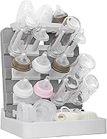 Vista 7 de Baby Bottle Drying Rack, Vertical Standing Bottle Drying Rack Holder-Space Saving Baby Bottle Organizer for Countertop-Holds Up to 12 Baby Bottles &