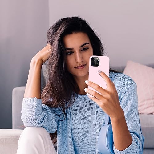 Miniatura 9 de Cordking Funda diseñada para iPhone 13 Pro, silicona líquida de alta calidad, ultra delgada, a prueba de golpes, con forro de microfibra suave