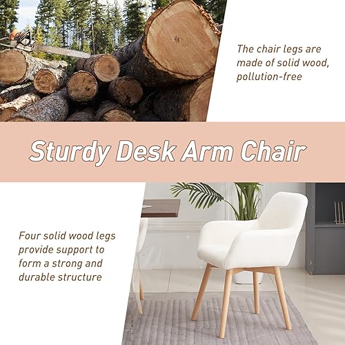 Miniatura 7 de Silla de escritorio sin ruedas, de tocador, de maquillaje, cómoda, decorativa, para sala, comedor, dormitorio, oficina en casa, tapizado moderno,