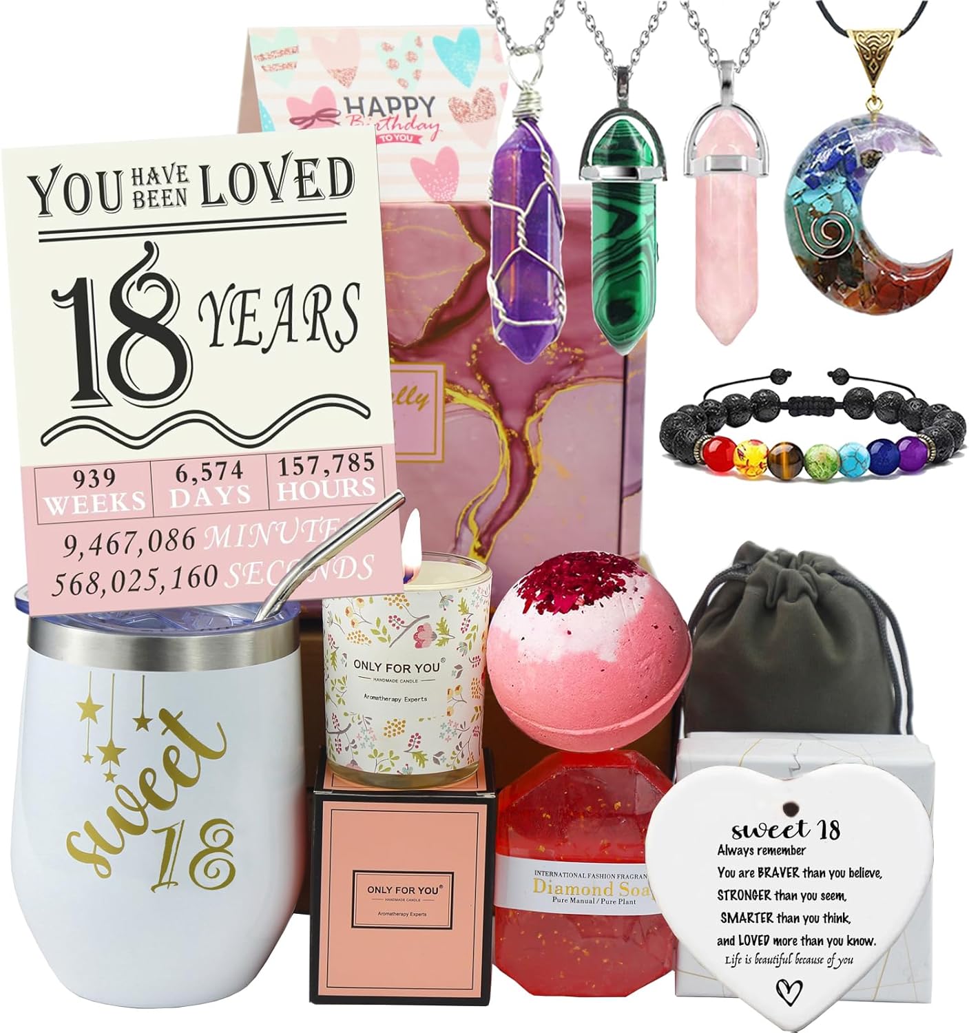 Amazon.com: Carselage 18th Birthday Gifts for Girls, Unique Sweet 18 Birthday Gift Ideas, Happy ...
