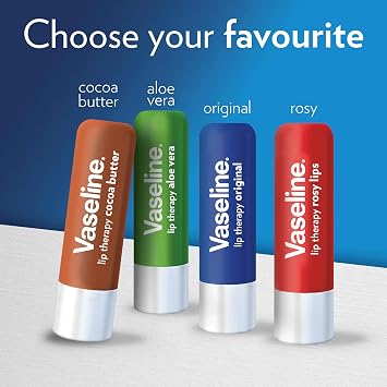 Vaseline Lip Therapy Aloe Vera, Stick, 48 Hour Hydration, 2 Count