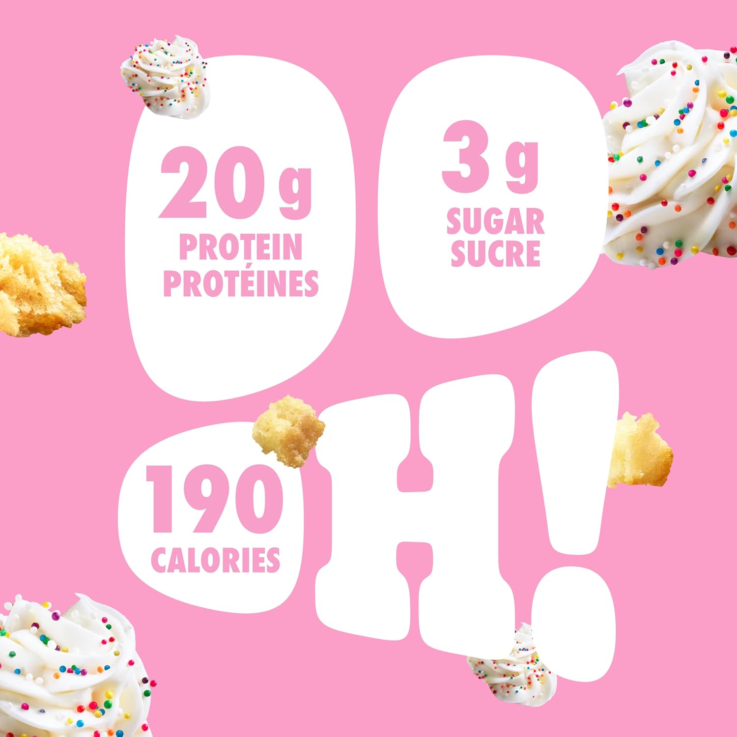 Pure Protein Gluten Free Snack Bars, Birthday Cake Flavor, 10.56 Ounce, 1.8 Ounce Bars, 6 Count