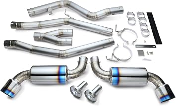 TOMEI Full Titanium Muffler Kit Compatible with Toyota GR SUPRA, Type D Exhaust Dual Exit - TB6090-TY06B / Not compatible with GR Supra equipped with OPF/GPF in some countries.