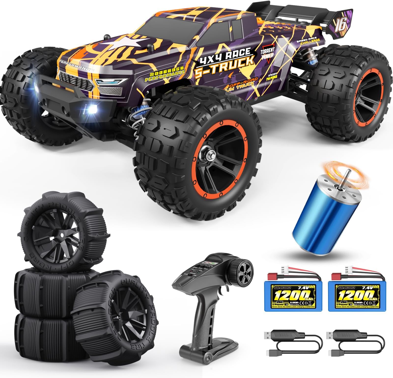 HAIBOXING 16890A Brushless RC Car, 1/16 Scale 4X4 Fast Remote Control Truck