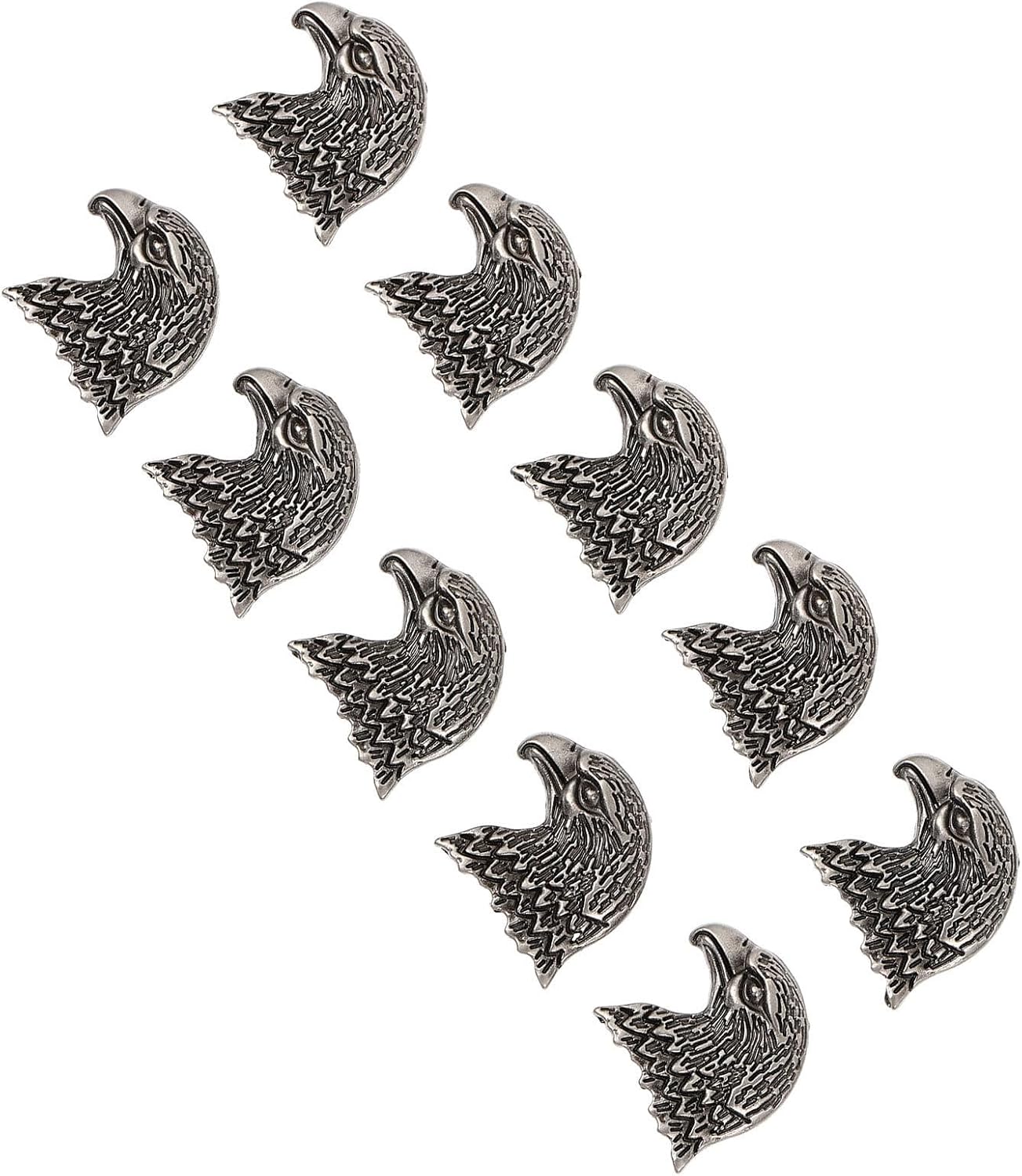 10pcs Alloy Leather Craft Rivets for Shoes and Bags Silver Decorative
