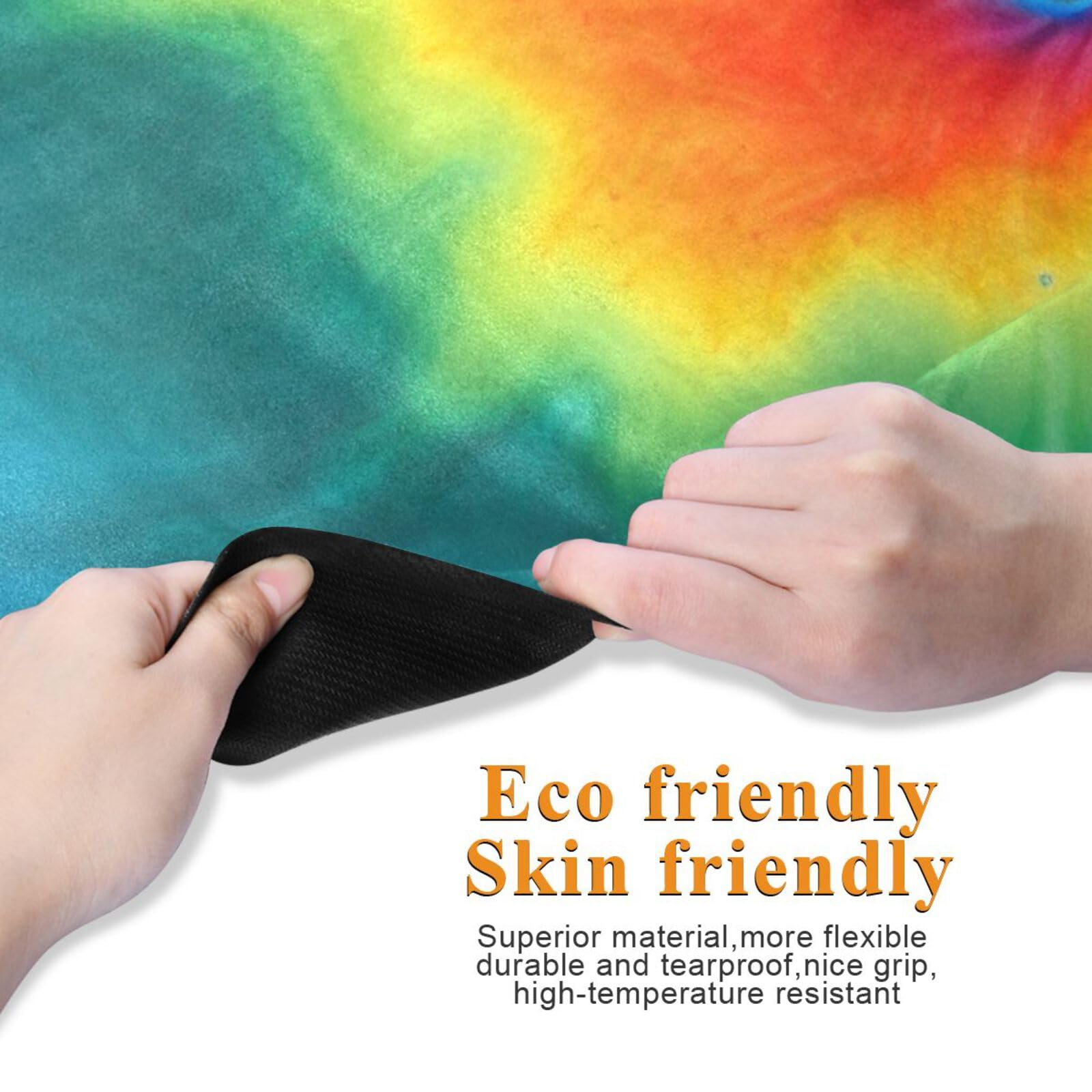 WELLDAY Yoga Mat Tie Dye Non Slip Fitness Exercise Mat Extra Thick Yoga Mats for home workout, Pilates, Yoga and Floor Workouts 71 x 26 Inches