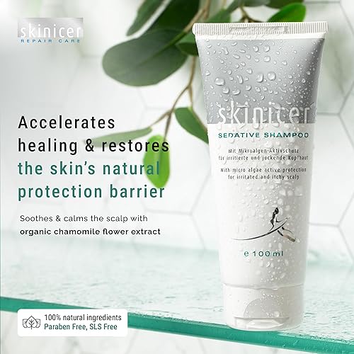 Miniatura 6 de Champú calmante para caspa, picazón en el cuero cabelludo e irritación, con protección activa de microalgas, para cabello sensible, hombres y