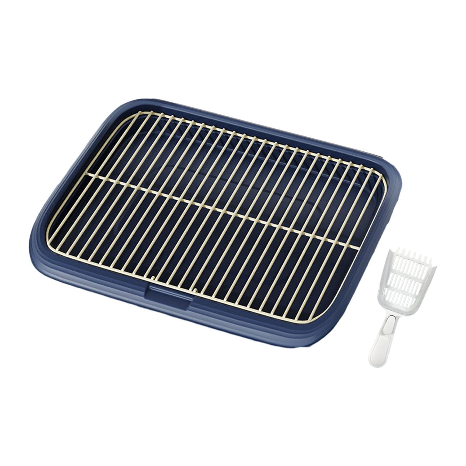 Bandeja para IR al baño para Perros con, Azul Oscuro, SG | que proporciona estabilidad para el entrenamiento de cachorros en interiores y exteriores. Bandeja de entrenamiento para ir