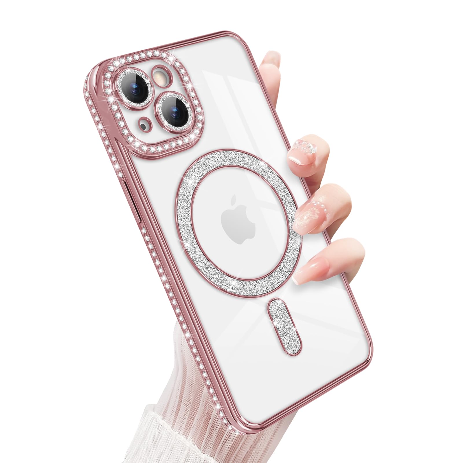 Newseego Glitzer-Handyhülle Für IPhone 13/14 – Transparent, MagSafe-kompatibel & Stoßfest