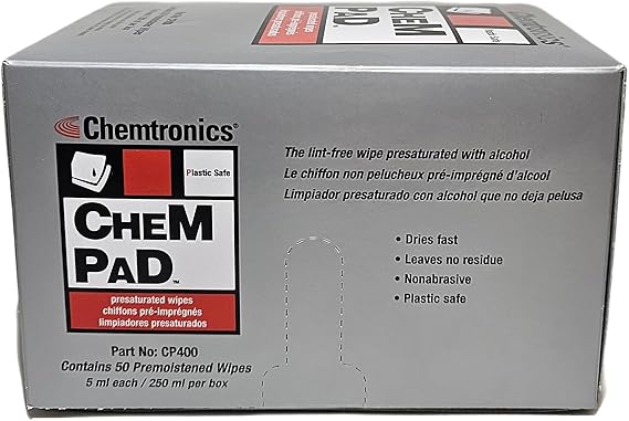 Chem Pad Presaturated Wipe 50 Pack-by-Chemtronics