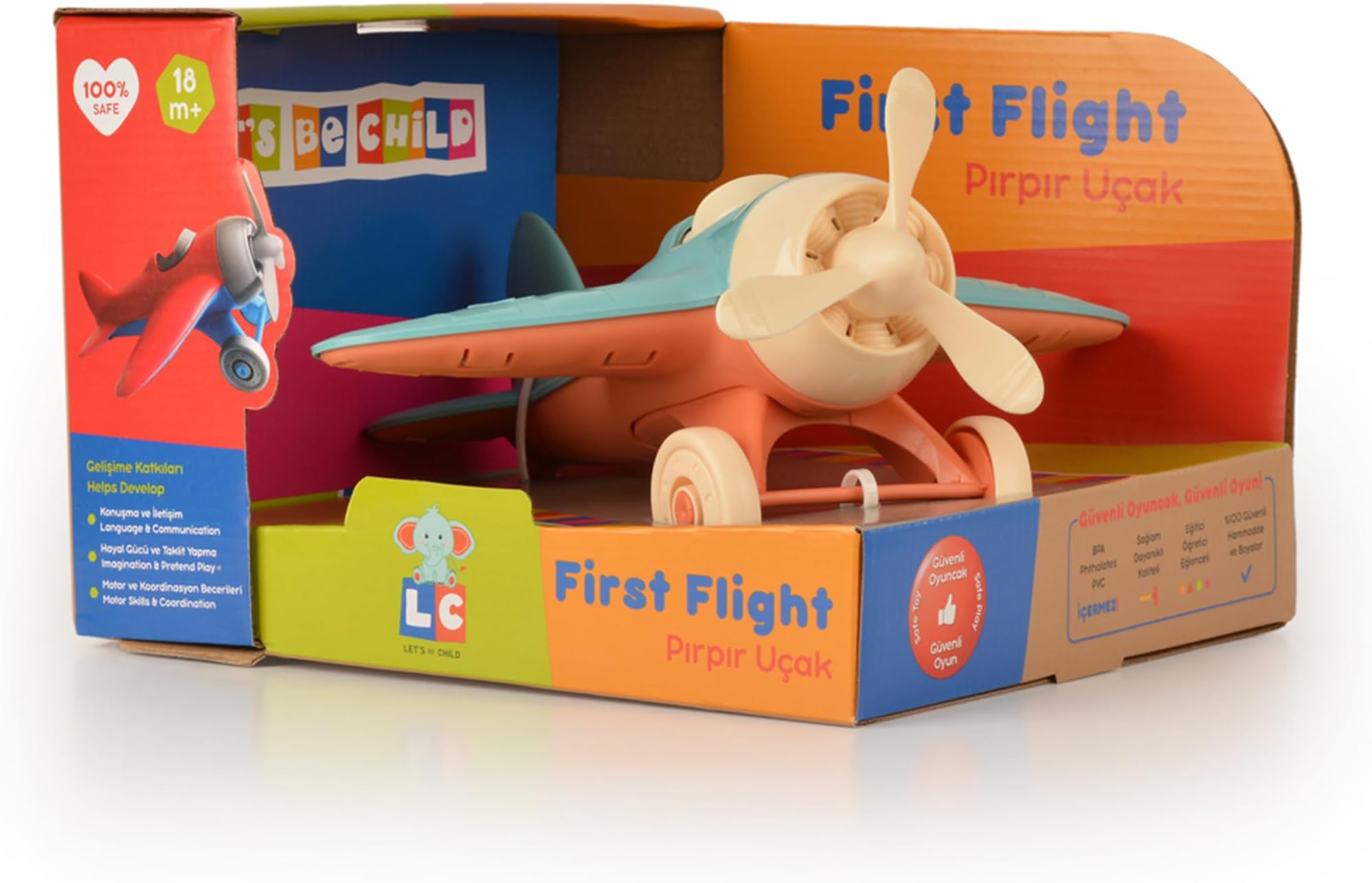 Whirlwind Plane for Kids | Safe Toddler Toys, Airplane, Boosts Motor Skills All Year Old, Sensory Development, Durable, Easy to Clean, Perfect Dimensions for Tiny Hands | Boy, Girl, Kid Toy Gifts