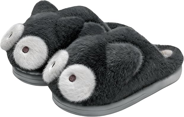 Cute Cat Slippers - Kawaii Animal Fluffy, Plush Warm Cozy House Slippers for Women and Men