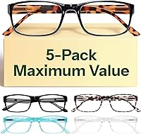 Gaoye Reading Glasses 5-Pack for Women: Blue Light Blocking Readers with Spring Hinges, All-Day Comfort & Stylish Frames