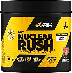Pré Treino 300g Nuclear Rush Bodyaction (300g, Morango)