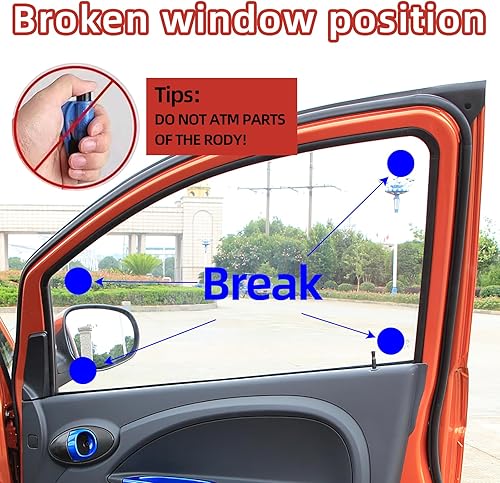 Miniatura 4 de KRT Paquete familiar de 3, herramienta de escape de emergencia para automóvil, cortador de cinturón de seguridad, aplicable a todos los automóviles,