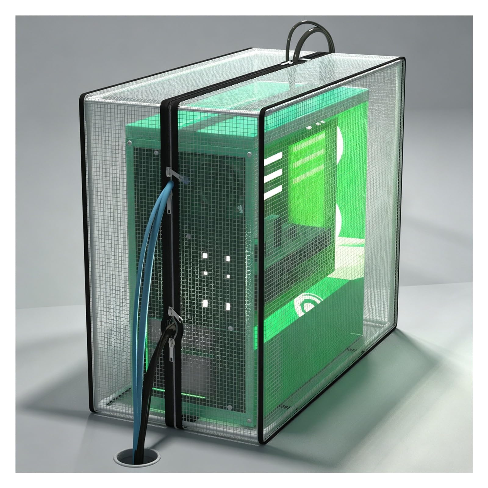 Staubschutz Tower Umfassende Schutzhüllen Maßgeschneidert, 60 55 50 45 40 35 Cm Hülle Für Gaming-PC-Tower, Kompakte PC-Gehäuse-Schutzhülle Aus Netzstoff