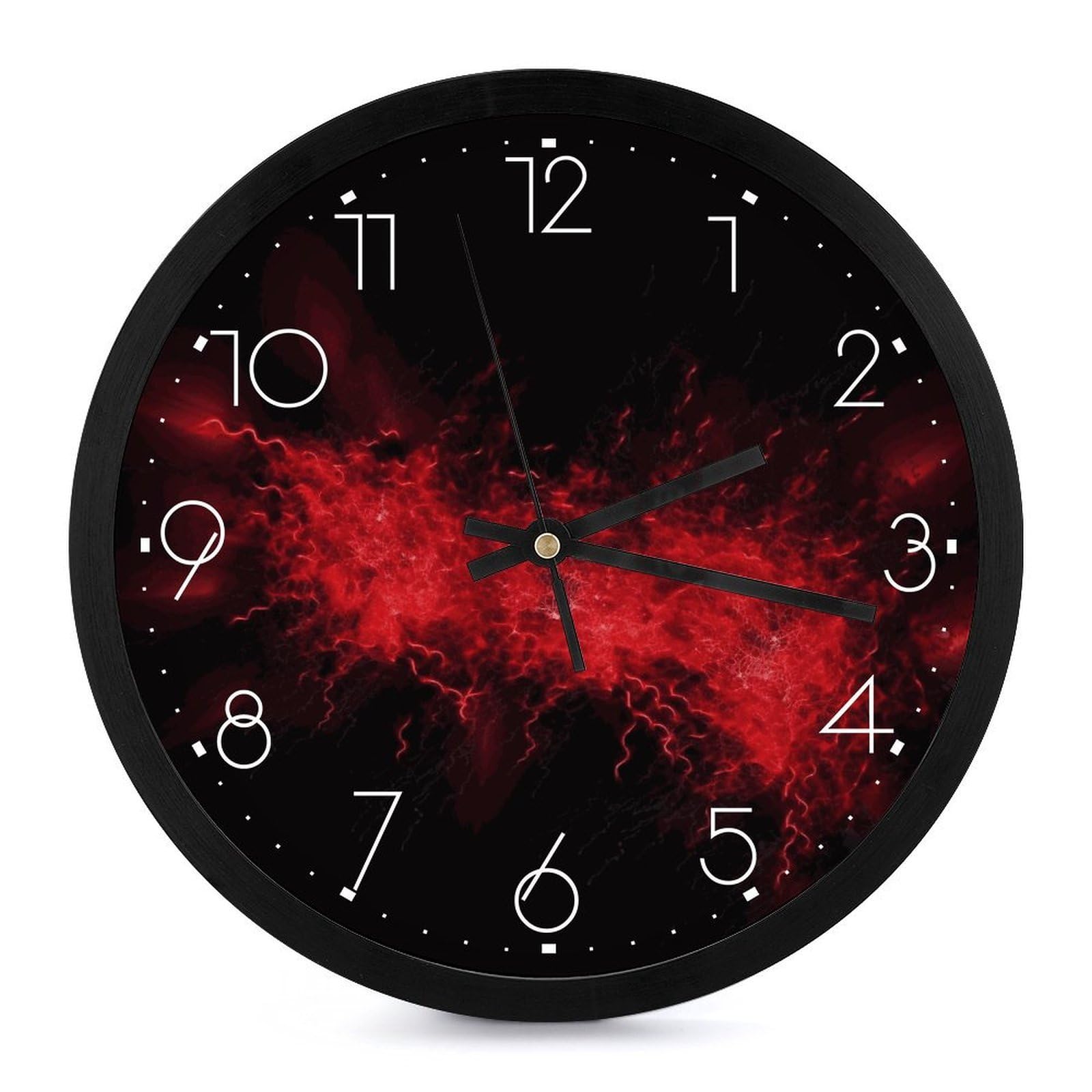 Horloge murale 25,4 cm silencieuse ronde blanche pour salon