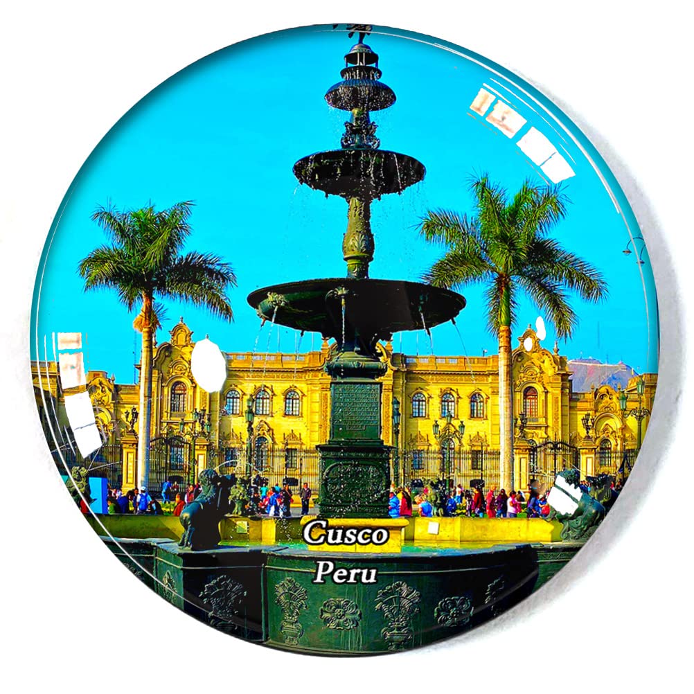 Calamita Da Frigorifero 3D Cusco Perù - Souvenir Di Viaggio In Resina Fatta A Mano - Dimensioni 8x5 Cm - Idea Regalo - 2