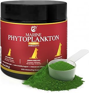 Marine Phytoplankton for Dogs – Strength, Growth & Calm Energy Support – Puppy Development, Muscle Recovery & Vitality for All Breeds – Pure Microalgae Powder (3.5 oz / 100 g)