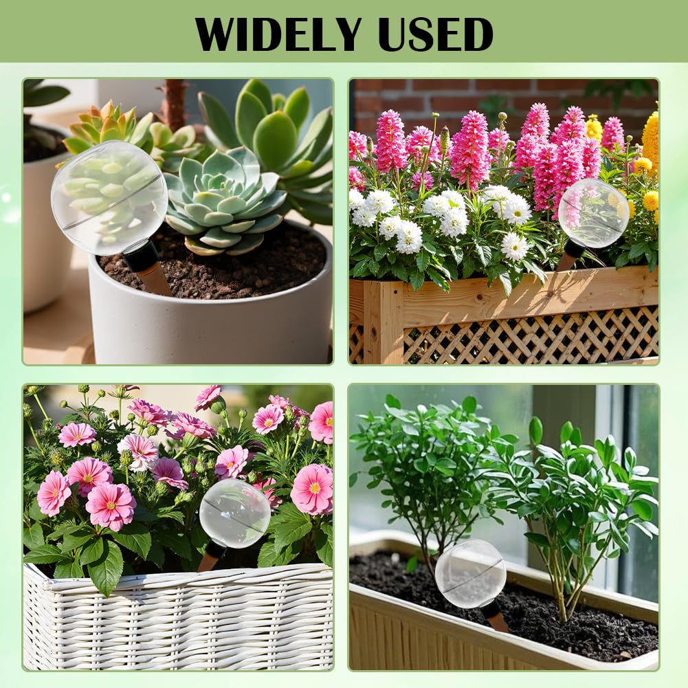4 Pièces Boules d'Irrigation, 500ml Boule Arrosage Plante Automatiques, Oignons d'Arrosage Transparents, Ampoule d'eau Auto-Arrosage pour Balcon, Jardin Intérieur et Extérieur