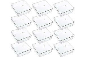 12-Piece Square Drawer Organizer: Declutter Your Space with Clarity